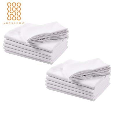 China Viable Wholesale Hotel Standard Size Polyester Soft Microfiber 90g Soft Fabric White 100% Standard Size Pillow Case for sale