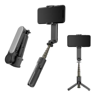 China Amazon Hot Sale L09 Fold Gimbal Axis Stabilizer Single Selfie Stick Wireless Remote Tripod With Light for sale