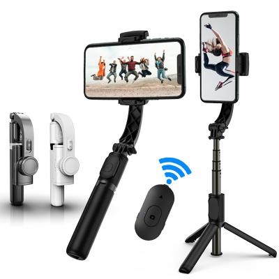 China Wireless Remote Anti Shake Q08 1 Axis Gimbal Handheld Stabilizer Tripod Anti Shake Selfie Stick for sale