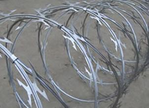 China Custom High Security Concertina Razor Barbed Wire , Razor Barbed Tape Wire for sale