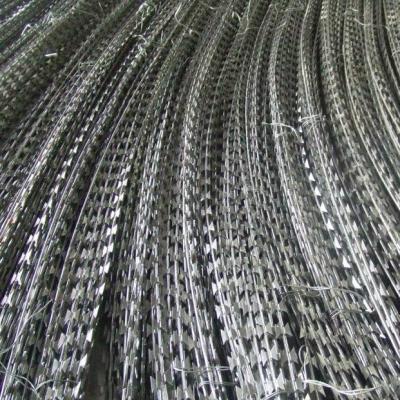 China Anti Corrosion Concertina Razor Wire , High Protection Galvanized Razor Wire for sale