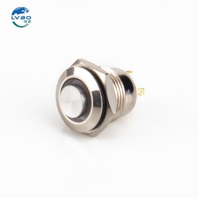 China LVBO Low price  micro switch push button 4 pin16mm momentary push button switch LB16F-G10F/EW12V/N for sale