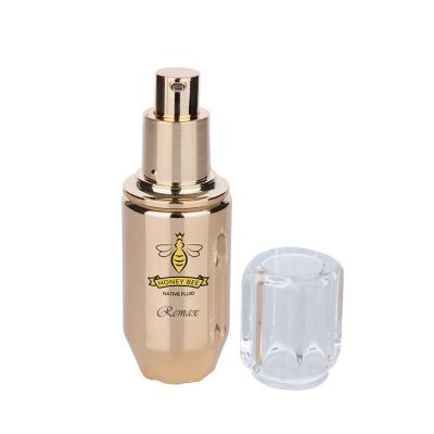 China 40 ml gouden cilinder spuitfles glas huidverzorging verpakking voor cosmetica Te koop