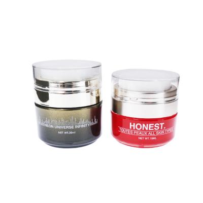 중국 15ml 30ml 50ml Plastic Cream Jar Brightening Press Plastic  For Facial Treatment 판매용