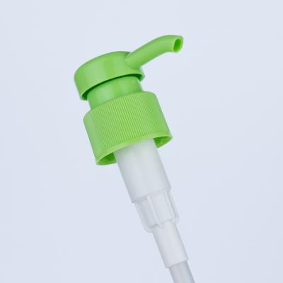 China Cyan Green Plastic Round-Head Emulsion Pump for Emulsion and Essential oil en venta