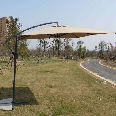 China Modern Steel 10ft Hanging Umbrella With 300cm Crank Umbrella Patio Sun Banana Umbrella Round Outdoor Cantilever for sale