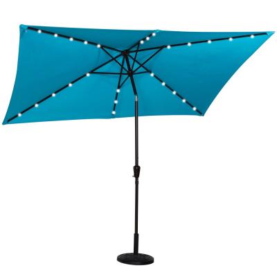 China Modern Chinese Cheap Custom Popular Outdoor LED Garden Umbrella Patio Pool Parasol for sale