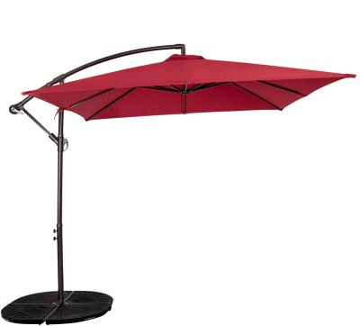 China Modern Commercial Square Garden Patio Umbrella Outdoor Hotel Pool Banana Parasol for sale