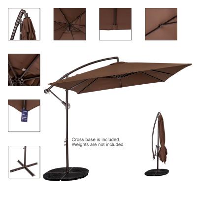 China 2021hot-selling contemporary banana offset umbrella hanging cantilever parasol outdoor manufacturer for sale