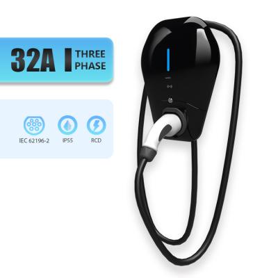 China Smart RFID 7Kw 32A Home Ev Charger Station Type - 2 Wallbox 22Kw Ev Electric Car Charger for sale