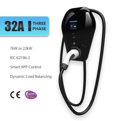 China RFID AC App Control Car Charger Station Ev Charger 7kW 32A Level 2 Electric Car Charging Station for sale