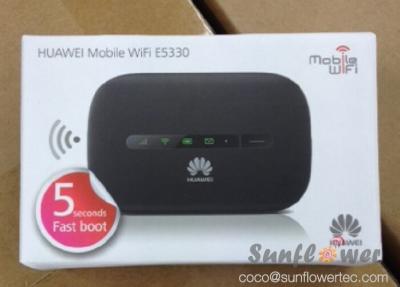 Chine Vitesse sans fil mobile de téléchargement du routeur 21.6Mbps de Huawei E5330 Wifi 3G à vendre