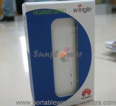 China Drahtlose Modem-Unterstützung Huaweis E8131 3G Wingle 21Mbps USB bis zu 10 Wi-Figeräten zu verkaufen