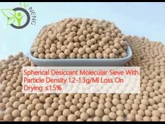 Spherical Desiccant Molecular Sieve With Particle Density 1.2-1.3g/Ml Loss On Drying ≤1.5%