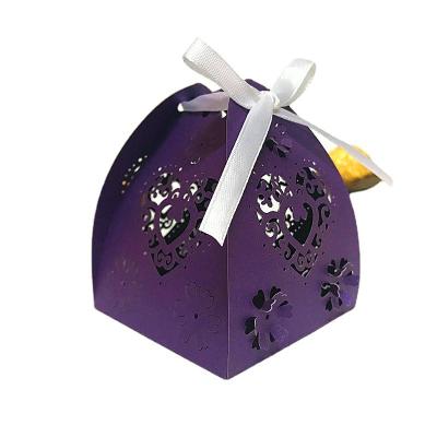 China Handmade Manufacturers Wholesale Small Laser Cavity Pearl Paper Square Gift Boxes For Candy Chocolate for sale