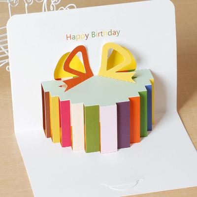 China Happy Europe Birthnday Greeting Card Pop Up 3D Gift For Friends Pop Up 3D Card for sale