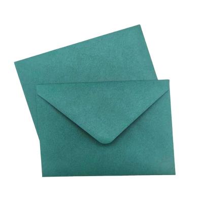 China 250g paper invitation envelope western style empty double-sided pearl paper/cover card open flap foil foil stamping process for sale