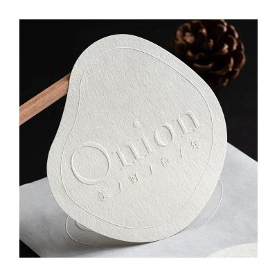 China Waterproof Embossed Sticker Florist Rough Colorless Logo Embossed Custom Made Dessert Sticker Custom for sale