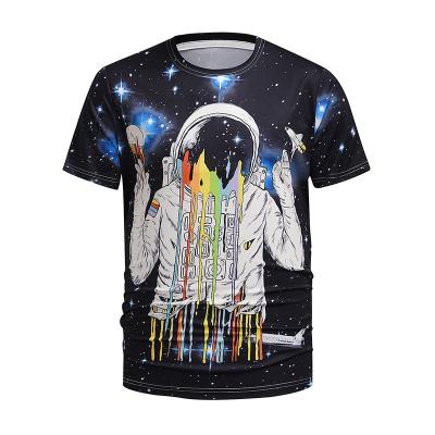 China Custom Fashion Cute Sublimation Polyester Spandex Sports Anti Shrink Shirts T-Shirt for sale