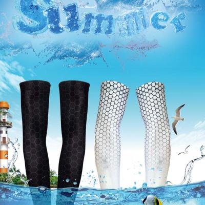 China Summer Breathable Ice Silk Arm Sleeves Quick-drying Breathable Ice Silk Men Women Fashion Arm Sleeves for sale