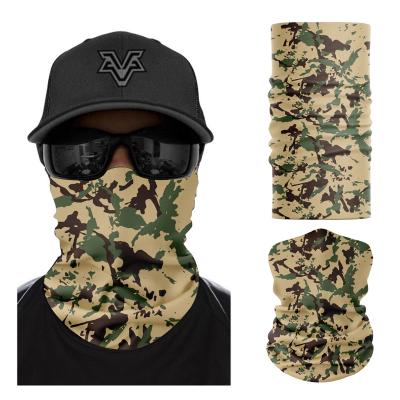 China Amazon Skin Friendly Camouflage Style Warm Neck Cuff Seamless Unisex Tubelar Bandana for sale