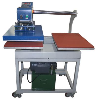 China T-shirt iron-on heat press CE double station 40*50 hydraulic upglide t-shirt iron-on heat press machine for sale