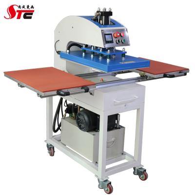 China Apparel Printing Machinery CE Approved Oil Hydraulic Double Station Cheap Apparel Printing Machinery for sale