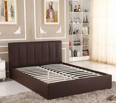 China Popular Chinese Tufted Day Sleep Leather Wooden Platform Beds Double for sale