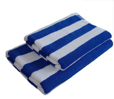 China Soft And Absorbent Best Selling Beach Products 100% Cotton High Quality Soft Stripe Weighted Beach Towel for sale