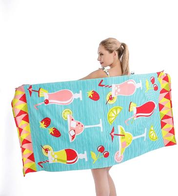 China QUICK DRY Custom Design Microfiber Beach Towel Printed Surf Beach Towels for sale