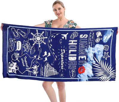 China Cheap Price QUICK DRY Custom Design Fast Shipping Microfiber Beach Towel With Pocket for sale