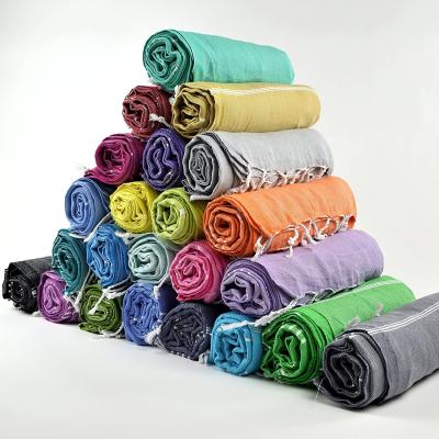 China China Supplier Organic Compressed Bamboo Turkish Towels And Softtextile Cotton Fabric Fouta Hammam Bath Towel for sale