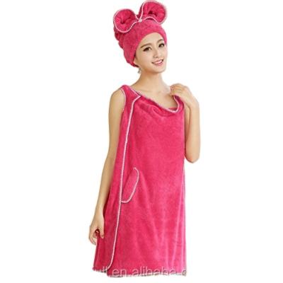 China QUICK DRY Custom Design Your Own Cheap Microfiber Solid Colors Bath Robe Towel Supplier In China for sale