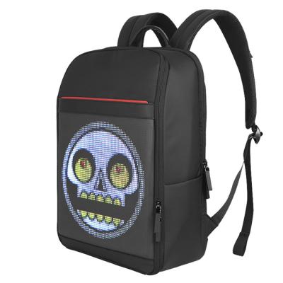 China Wholesale ODM anti-theft screen flash laptop led display backpack with human design for sale