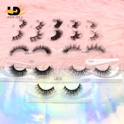 China 3d Mink Eyelashes 10mm -18mm Thick Short Fluffy Mink Lashes 10mm -18mm Bulk Vendor for sale