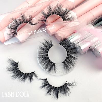 China Wholesale Good Quality Sellers 3d Mink Eyelashes Luxury Thick 3D Mink Eyelash Manufacturer for sale