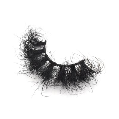 China Thick Curly Mink Lashes Supper Double Density Russian Mink Eyelash Strip Fluffy Lashes for sale