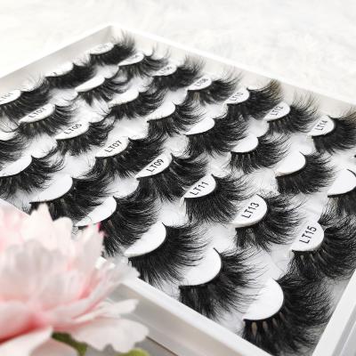 China Free Luxury Seller Factory 100% Natural Looking Mink Lashes 25mm 3d 5d 8d Super Soft Cruelty Lashes for sale