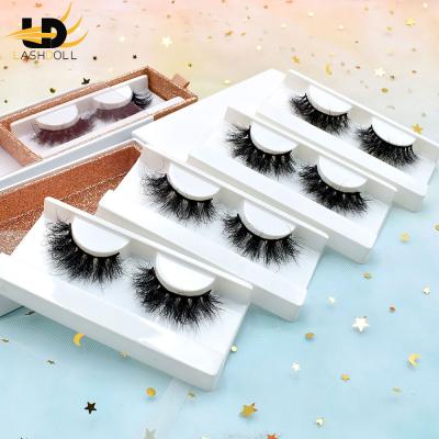 China Wholesale Cotton Thick Strip Black Private Label Fluffy Mink Lashes Luxury Magnetic Box Eyelashes for sale