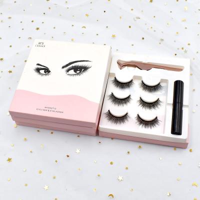 China Latest Thick Magnetic Rose 5D Faux Silk Mink Lashes Box Customized Logo Mink Eyelashes Natural Magnetic Eyelash Suit Seller for sale