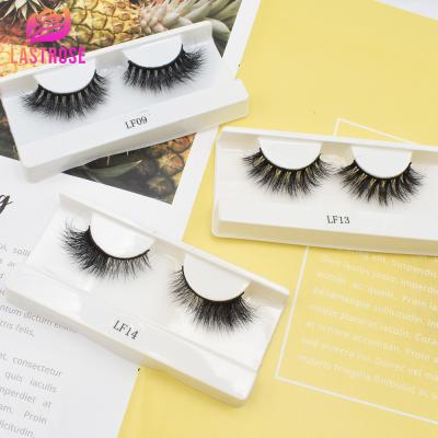 China Last Sale 20mm Rose False Mink Eyelash 3D 25mm Thick And Long Dramatic Hot Natural Logo Eyelash Box Custom Box Lashes Extension for sale