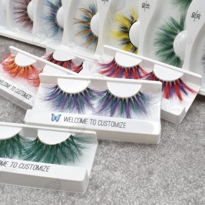 China 100% Seller Customized Logo Dramatic Colorful Fluffy Soft Fluffy Mink Lashes Rose Mink Fur Lashes Latest Lashes Lashes Packaging Boxes for sale