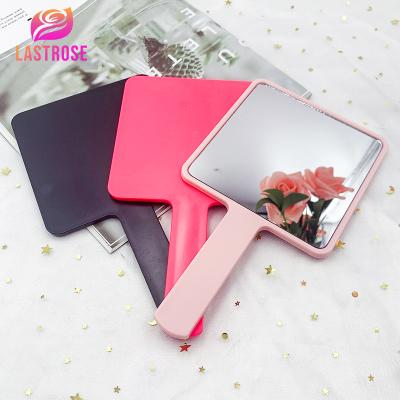 China Custom Wholesale Cosmetic Tools ABS Plastic Pocket Square Makeup Mirror Custom LOGO Hand Mirror For Women for sale