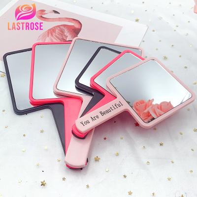 China Low MOQ Logo Durable Wholesale Custom Hand Held Makeup Mirror Cosmetic Hand Held Mirrors for sale