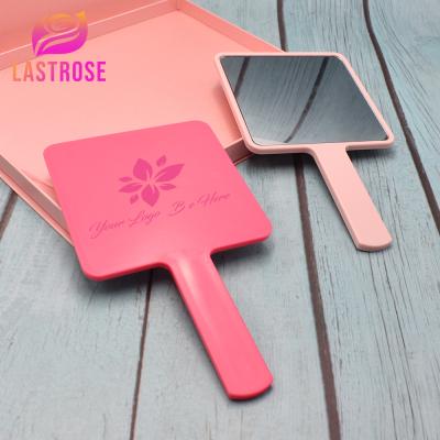 China Low MOQ Logo Durable Wholesale Custom Hand Held Makeup Mirror Cosmetic Hand Held Mirrors for sale