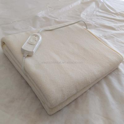 China Fleece + Nonwoven Fabric Fleece 2 Level Electric Blanket Heated Mattress Pad for sale