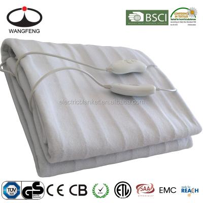 China Over Heat Protection Dual Control King Size Electric Blanket Heated Hot Bed for sale