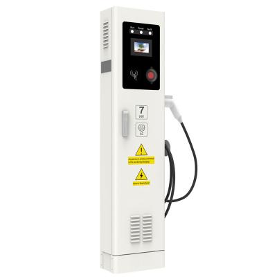 China Screen Display 22 Kw 3 Phase Evse Charger AC 22Kw Ev Electric Car Charger Floor Stack for sale