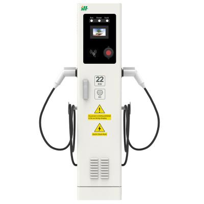 China Screen Display 7KW 11KW 22KW Vehicle Charging Stations Charger Station OCPP1.6J AC Floor Mounted Charger for sale