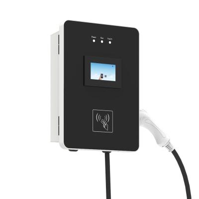 China Electric Vehicle Charging AC 3.5KW Compact Wallbox Wallbox Touch Screen 4.3inch Evse Home Wall Mounted Ev Charger for sale